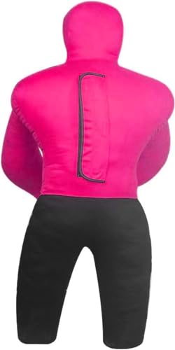 DALLX Kids Grappling Dummy for Fitness Training Practice Wrestling Judo Karate MMA Punching Dummy for Kids Jiu-Jitsu - UNFILLED - color: Pink