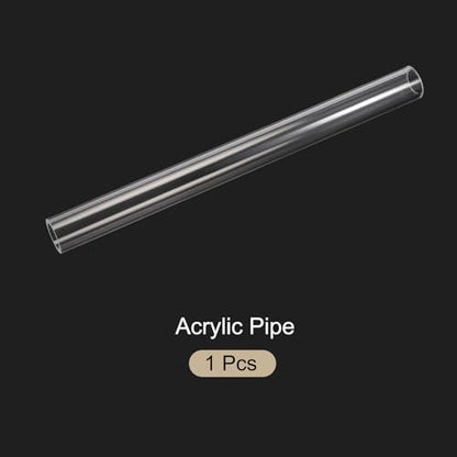 18" Clear Plastic Rigid Pipe 30mm ID x 40mm OD (1 3/16" ID x 1.6" OD) Acrylic Round Tubing, [for Plumbing, Hydraulics, Aquarium] - size: 1 3/16" x 1.6"