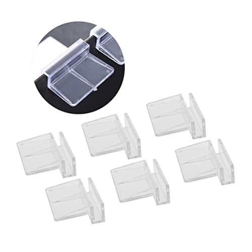 POPETPOP 2sets Fish Tank Cover Holders Aquarium Support Frame Plastic 5-6mm Glass Tank Secure Fit 20pcs*2