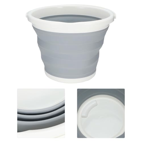 10L Capacity Plastic Collapsible Water Bucket with Handle Portable Hanging Design Folding Container for Camping Fishing Travel Outdoor and Home Use