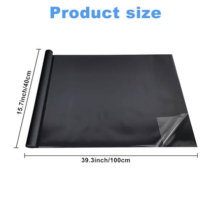 Rainmae 15.7" x 39.3" Aquarium Background, Premium Static Cling Black Fish Tank Background, Fish Backdrop for Aquarium Wallpaper, Vinyl Aquarium Poster Background
