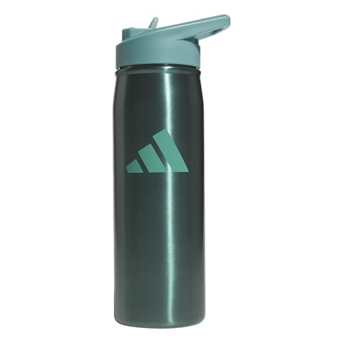 adidas Straw Lid Metal Water Bottle 600 mL - color: Preloved Teal Green/Powder Teal Green/M