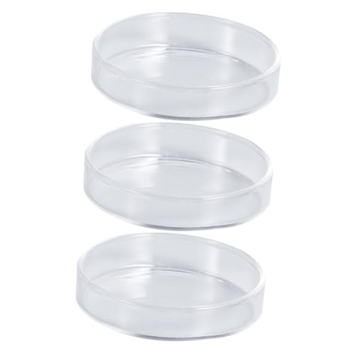 FRCOLOR 3pcs Clear Glass Shrimp Feeding Bowl Shrimp Food Dish for Fish Tanks and Aquarium Feeder Fish and Reptiles Tank Aesthetics - color: Transparentx3pcs, size: mediumx3pcs