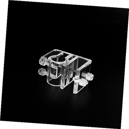 Levemolo Water Tube Clamp for Aquarium 4pcs Acrylic Aquarium Water Clip Fish Tank Holder Clamp Stainless Steel Pipe Fixing