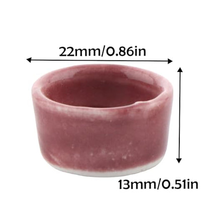 9 Pcs Tarantula Water Bowl Ceramic Mini Dish for Spider Tarantula Hermit Crab Terrarium Breeding Feeders (Colors May Vary)