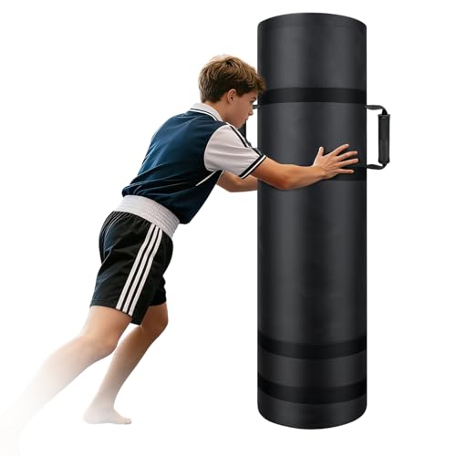Football Tackle Dummy, Youth Tackling Dummies for Football Training, Unfilled Drill Equipment, College Practice Blocking Pad with Reinforced Handles, Wrestling, MMA, Basketball & Soccer Hitting Bag