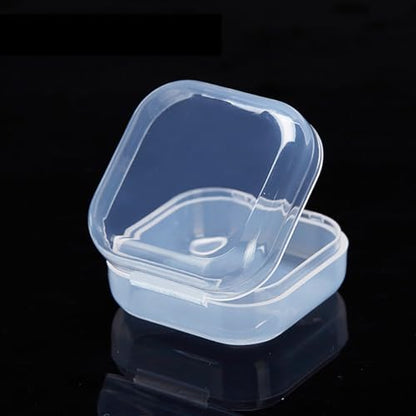 12 PCS Square Empty Mini Clear Plastic Storage Containers (1.38 x 1.38 x 0.71 Inch), Clear Plastic Beads Storage Containers Box for Beads, Jewelry, Game Pieces and More - size: 1.38 x 1.38 x 0.71 Inch