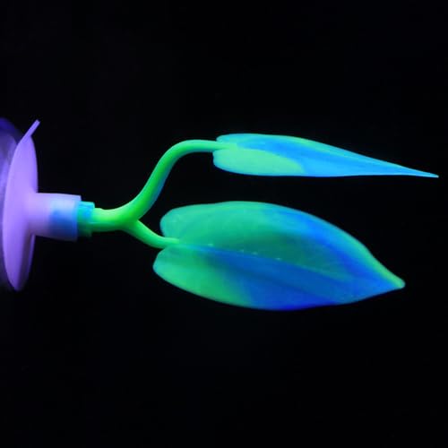 2 Pack Silicone Betta Resting Leaf Hammock, Double Layer Coral Bed, Purple Green Aquarium Fish Tank Decor