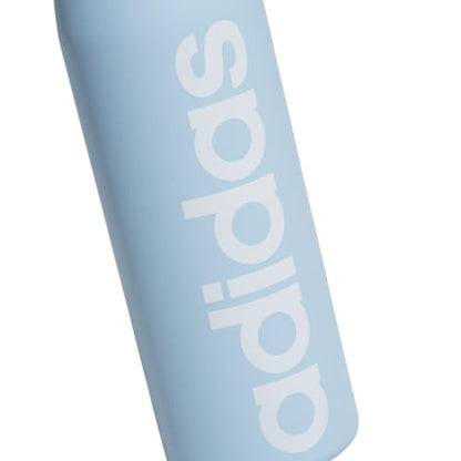 adidas Straw Lid Metal Water Bottle 600 mL - color: Clear Sky Blue/Pulse Blue/White