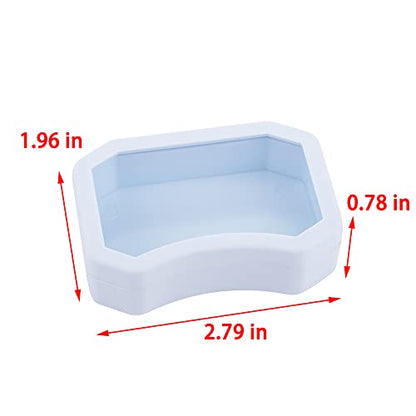 10 Pack Reptile Water Food Bowl, Plastic Terrarium Worm Dish Anti- Escape Feeder for Small Reptile Gecko Lizard Turtle (Black and White)
