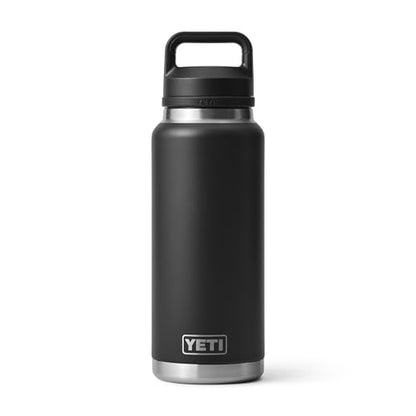 YETI Rambler 36 oz Bottle, Vacuum Insulated, Leakproof, Stainless Steel with Chug Cap - color: Black