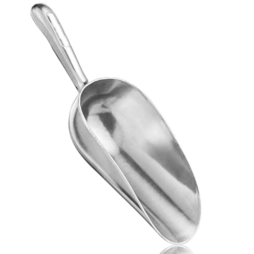 Cast Aluminum Utility Scoop, 5-Ounce - Round Bottom, Small ice scoop For Multi-Purpose Use, With Finger Groove Handle (Hand Wash Only) 5 oz. - size: 5 oz