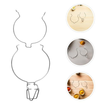 BESPORTBLE 5pcs Large Metal Spring Buckle Clips for Glass Storage Jars 500ml+ Stainless Steel Airtight Seal Wire Clamps for Food Canning and Kitchen Pantry