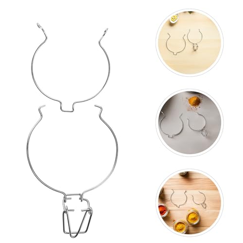 Zerodeko 5pcs Large Glass Canning Jar Lid Latch Clips with Metal Spring Buckle Airtight Seal Food Storage Wire Clamps for Kitchen Pantry