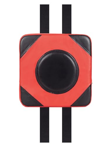 LuiceABC Wall Punching Boxing Pad, Wall Focus Target Foam, Boxing Fitness Wall Punch Bag, Leather and High Elastic Sponge Bag for Sports Training, Adjustable Height - style: Red