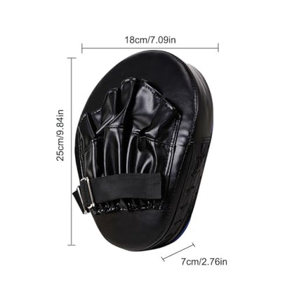 Boxing Mitts Thick Adjustable Punching Curved Focus Mitts - color: Black