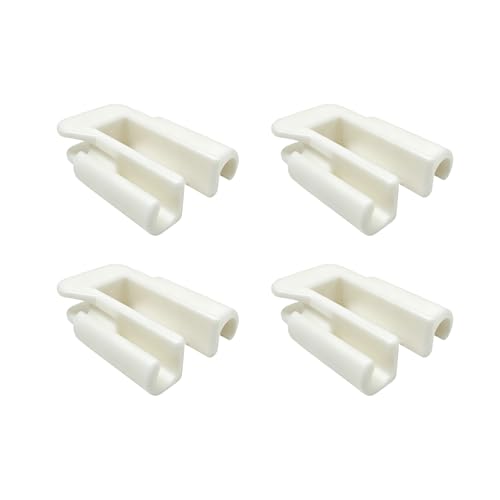 Snap-On Aquarium Clips(Set of 4) – Fish Tank Hose Clips for Organizing Air Hoses,Cables,and Filter Tubes,Easy to Install Aquarium Accessory (White) - color: White