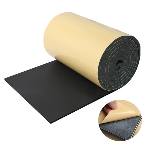 Eunice Sponge Neoprene Foam Sheet with Adhesive, 13 in x 80 in x 3/4 in Foam Rubber Roll Cut to Multiple Dimensions, High Density Rubber Padding for Shock Pad, DIY - size: 13 in x 80 in x 3/4 in