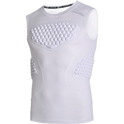 COOLOMG Youth Chest Protector Baseball Softball Football Lacrosse - color: Pure White, size: Small