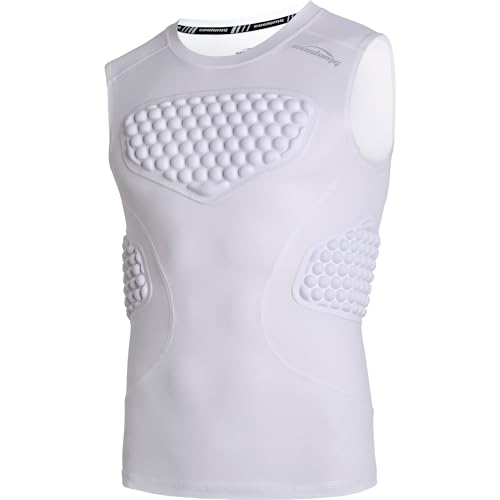 COOLOMG Youth Chest Protector Baseball Softball Football Lacrosse - color: Pure White, size: Medium