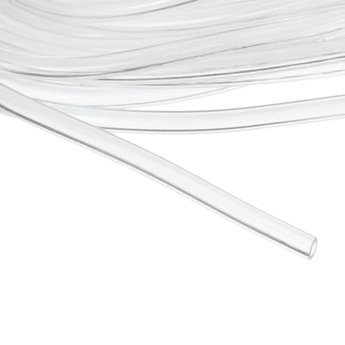 uxcell Clear PVC Tubing, 1mm ID x 1.8mm OD - 15ft PVC Tube Lightweight Vinyl Hose, Transparent Flexible Plastic Water Tubing for Air Oil Water Transfer Aquarium Irrigation - size: 1mm ID x 1.8mm OD