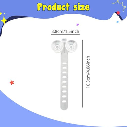 10 Pieces Aquarium Cable Ties Adjustable Suction Cup Holders Airline Tubing Managing Tools TRP Material Easy Installation Suitable for Fish Tank, White