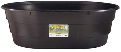 Little Giant® Poly Oval Stock Tank | Water Trough | Plastic Pond Tub | Heavy Duty Feeding & Watering Trough for Livestock | 40 Gallons
