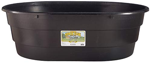 Little Giant® Poly Oval Stock Tank | Water Trough | Plastic Pond Tub | Heavy Duty Feeding & Watering Trough for Livestock | 40 Gallons