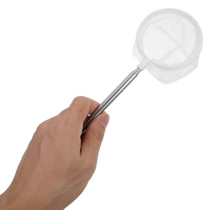 2pcs Aquarium Fish Net, 9.45" to 22.2" Long Handle, Handheld Fine Mesh Tank Scoop Net, Telescopic Cleaning Accessory for Aquatic Plants and Fish Debris
