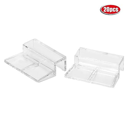 Aquarium Glass Cover Clip, 20Pcs/Set Clear Acrylic Clip Holder Support Clamp Accessory for Aquarium Fishtank(10mm)