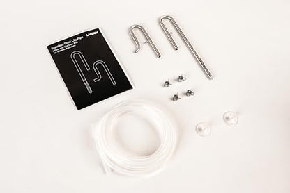 304 Stainless Steel Lily Pipes with Clamps for Rimless Glass Aquarium, Inflow and Outflow Set (Pipe Diameter 6mm) - size: ID/OD=4/6mm