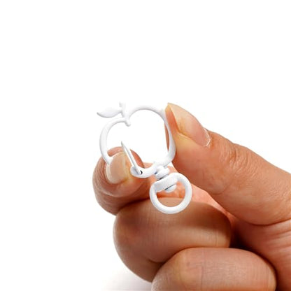 5Pcs Swivel Clasps Snap Hook, Apple Shape Alloy Metal Lobster Claw Clasp for Keychains, DIY Crafting 24 * 38mm (Orange) - color: Orange