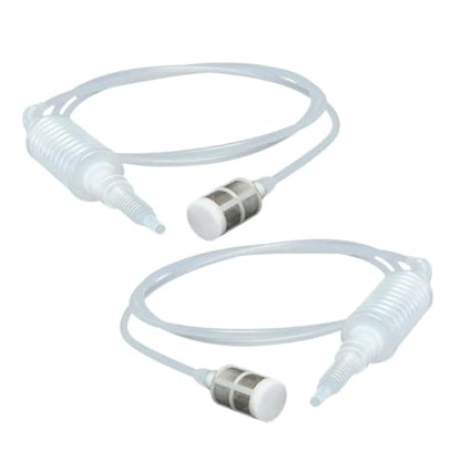 Cabilock 2pcs Home Brewing Siphon Hose Plastic Wine Beer Transfer Tubing with Filter for Bottles Easy Handling Spill Liquid Transfer for Narrow Wide Mouth Containers
