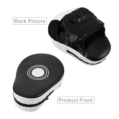 Yardwe Boxing Mitts: PU Curved Punching Hand Pad for Taekwondo Kickboxing Martial Arts Training - Focus Karate Strike Shield Target for Sparring Gear