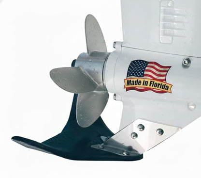 Hydrofoil Boat Stabilizer - Skeg-Mounted Shield for Motors with Marine Grade Mounting Bracket - Available in 4 Sizes - Improve Performance, Shield Your Propeller, and Protect Marine Life - style: R35