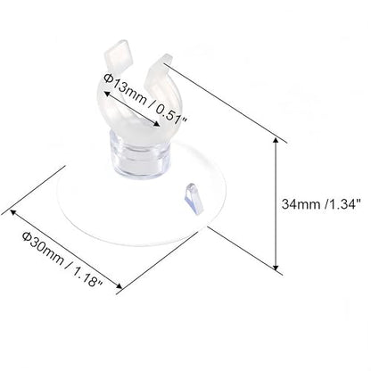 Aquarium Suction Cup Clips Set Fish Tank Air Line Holder Clear Plastic for Glass Fish Supples and Fish Tank Clear Airline Tubing Decorations Shrimp Nests and Reptile