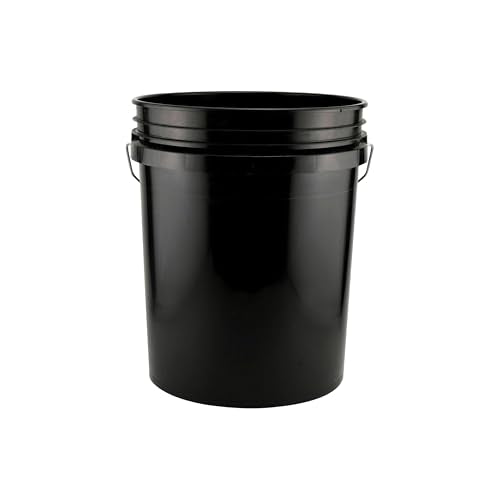 Champion Sports 6 Gallon Bucket with Padded Soft Seat Lid - Durable Construction - Balls Not Included - Ideal for Baseball, Softball, T-Ball, Practice Balls, and Lacrosse – Black - color: Black