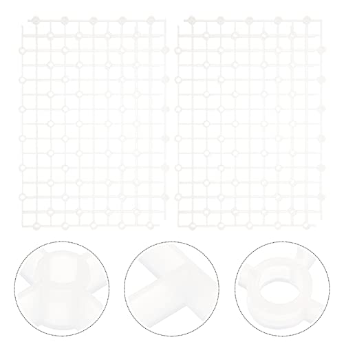 Newborn Photography Props 2pcs Aquarium Fish Tank Divider Trays Plastic Egg Crate Tray Grid Bottom Board Fish Separator 26x17.5x0.5CM Transparent Small Fish Tank - color: Transparent