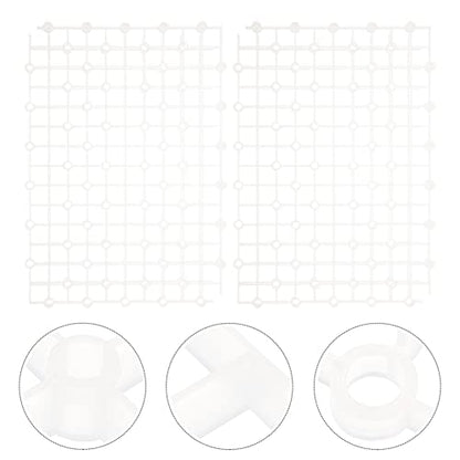 Newborn Photography Props 2pcs Aquarium Fish Tank Divider Trays Plastic Egg Crate Tray Grid Bottom Board Fish Separator 26x17.5x0.5CM Transparent Small Fish Tank - color: Transparent