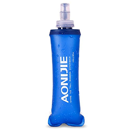 Azarxis TPU Soft Flask Collapsible Water Bottles BPA-Free 250ml 350ml 500ml for Hydration Vest Pack Running Hiking Cycling Climbing - color: 250ml / 8.45oz