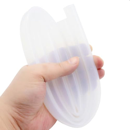 Silicone Tube 1/2"(12mm) ID x 5/8"(16mm) OD Clear Flexible Silicone Rubber Tubing Water Air Hose Pipe Transparent (3.3ft / 1m；12 x 16mm) - size: 12mm ID x 16mm OD