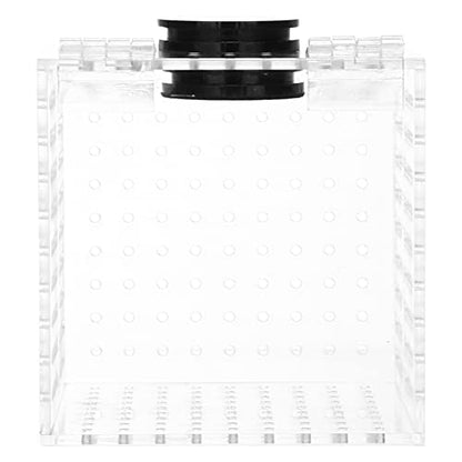 1Pc Aquarium Fish Box, Acrylic Fish Tank Breeding Box Juvenile Spawning Hatchery Incubator with Magnet for Shrimp Clown Guppy, 10.7x10.7x10.7cm