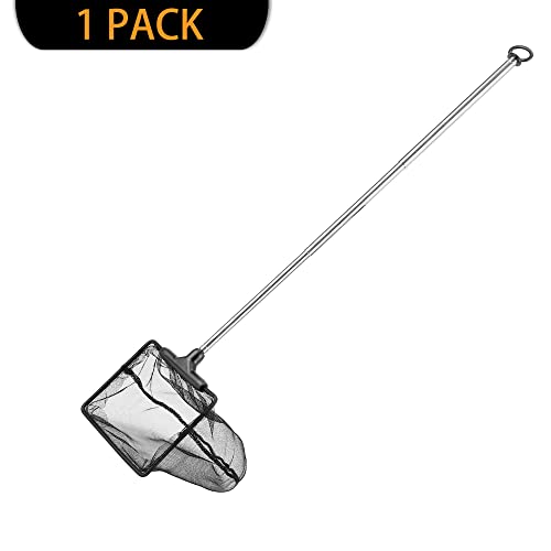 Aquarium Net with Extendable Stainless Steel Long Handle, Fine Mesh for Fish Tank