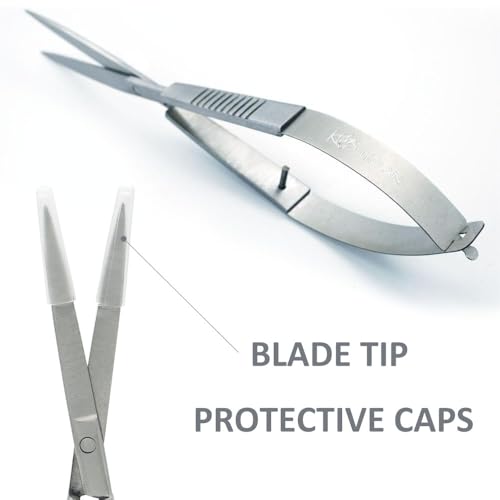 LINLAN Aquatic Plant Spring Scissors for Precise Trimming, Stainless Steel with Top Rebound Feel, Ideal for Aquatic Ferns and Microsorum Pteropus in Planted Tanks - size: Curved
