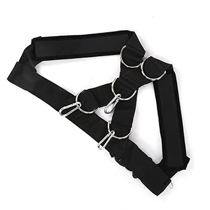 Weight Bearing Shoulder Strap Pulling Sled Harness Vest for Speed Agility Training - color: Black