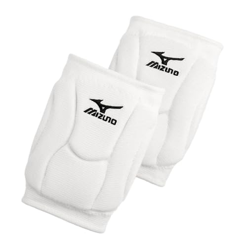 Mizuno Elite 9 SL2 Volleyball Kneepad, White, Large - color: White, size: Large