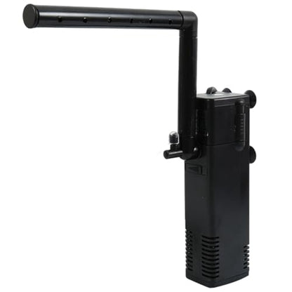 AP-1000L Internal Fish Tank Filter, 3 in 1 Submersible Power Filter for Aquarium and Turtle Tank, Activated Carbon, Adjustable Flow, Low Water Level, 6.7 x 1.9 x 1.6 in / 17 x 4.8 x 4 cm