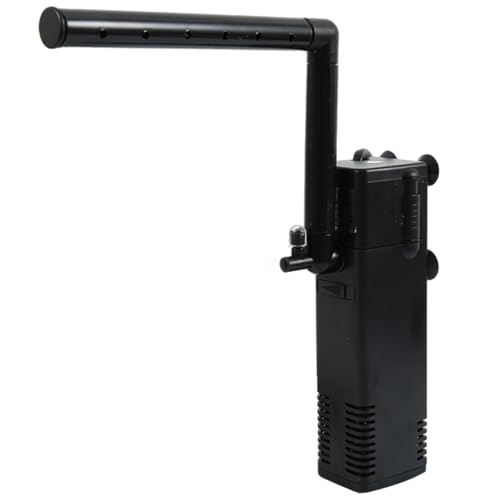 AP-1000L Internal Fish Tank Filter, 3 in 1 Submersible Power Filter for Aquarium and Turtle Tank, Activated Carbon, Adjustable Flow, Low Water Level, 6.7 x 1.9 x 1.6 in / 17 x 4.8 x 4 cm