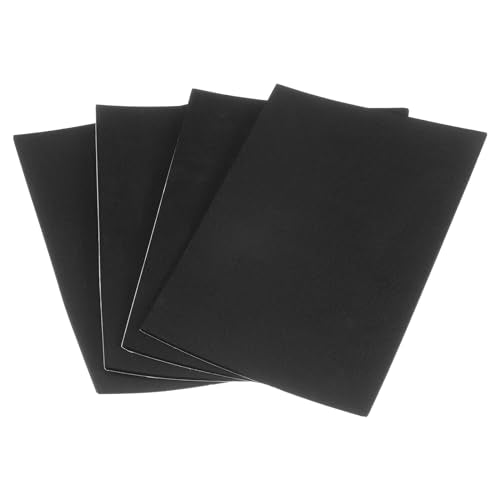 uxcell 4pcs Adhesive Rubber Padding Sheets 1/8" Thick x 8" Long x 12" Wide Neoprene Foam Sheet Self Stick Non-Slip Anti Vibration Pads, Anti-Skid Noise