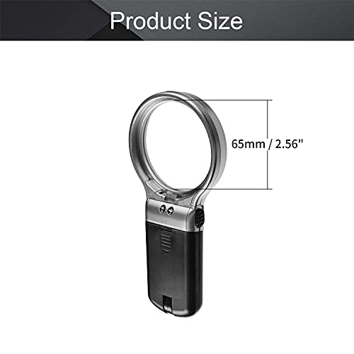 Othmro 1Pcs Magnifying Glass, 65mm 3X Handheld Magnifier - Large Magnifying Lens with Non-Slip Plastic Handle for Book Newspaper Reading, Insect and Hobby Observation, Classroom Science,Antiques - color: 3 X 65mm